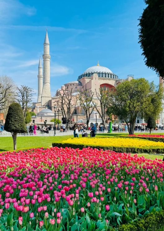 مسجد ایاصوفیه استانبول در بهار